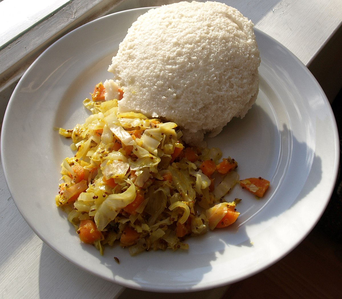 Ugali con salsa chakalaka